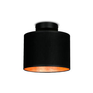 Čierne stropné svietidlo s detailom v medenej farbe Sotto Luce Mika Elementary XS CP, ⌀ 20 cm