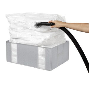 Vákuový/vystužený látkový úložný box na oblečenie Boston – Compactor
