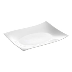 Biely porcelánový tanier Maxwell & Williams Motion, 25 x 19 cm