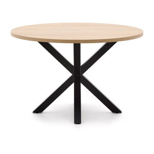 Čierny/v prírodnej farbe okrúhly jedálenský stôl ø 120 cm Argo – Kave Home