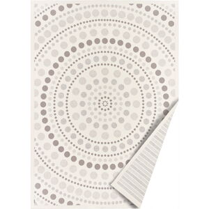 Bielo-sivý obojstranný koberec Narma Oola, 70 x 140 cm