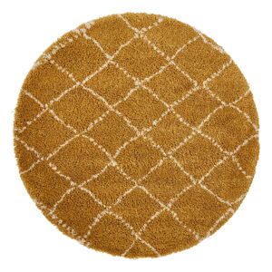 Horčicovožltý koberec Think Rugs Royal Nomadic, ø 160 cm