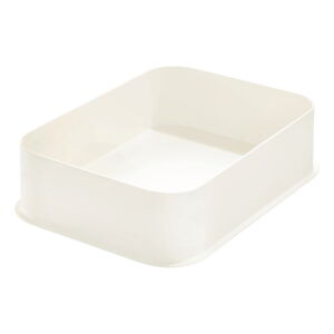 Biely úložný box iDesign Eco, 21,3 x 30,2 cm