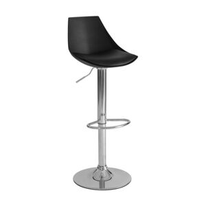 Čierne barové stoličky v súprave s nastaviteľnou výškou 2 ks z imitácie kože (výška sedadla 56,5 cm) – Casa Selección