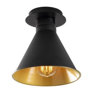 Čierne/v zlatej farbe stropné svietidlo s kovovým tienidlom ø 20 cm Berceste – Opviq lights