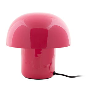 Ružová stolová lampa s kovovým tienidlom (výška  20 cm) Fat Mushroom – Leitmotiv