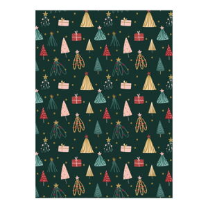 5 listov baliaceho papiera eleanor stuart Christmas Trees no. 4, 50 x 70 cm