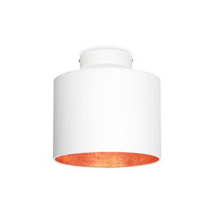 Biele stropné svietidlo s detailom v medenej farbe Sotto Luce MIKA XS CP