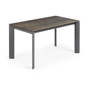 Čierno-sivý rozkladací jedálenský stôl Kave Home Atta, 140 x 90 cm