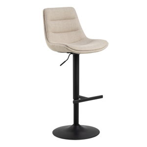 Čierne/béžové barové stoličky v súprave s nastaviteľnou výškou 2 ks (výška sedadla 65 cm) Adisa – Actona