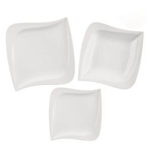 Biele porcelánové taniere v súprave 18 ks – Orion