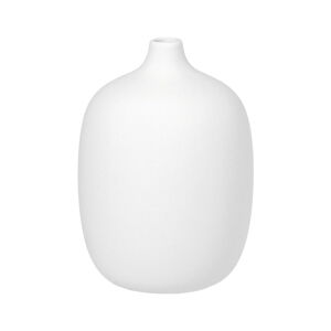 Biela keramická váza Blomus, výška 18,5 cm