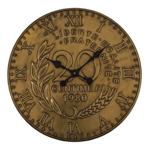 Nástenné hodiny v zlatej farbe Antic Line, ø 60 cm