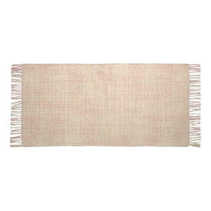 Ružovo-béžový bavlnený detský koberec Kave Home Nur, 70 x 140 cm