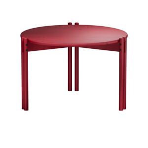 Červený okrúhly konferenčný stolík z borovicového dreva ø 60 cm Sticks – Karup Design