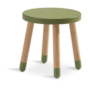 Zelená detská stolička Flexa Dots, ø 30 cm