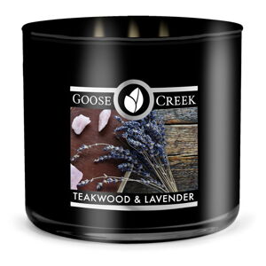 Pánska vonná sviečka v dóze Goose Creek Teakwood & Lavender, 35 hodín horenia