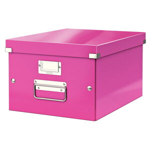 Ružová úložná škatuľa Leitz Universal, dĺžka 37 cm