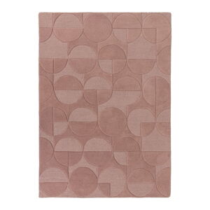 Ružový koberec z vlny Flair Rugs Gigi, 160 × 230 cm