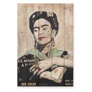 Drevená ceduľa 40x60 cm Frida Les Amants - Madre Selva