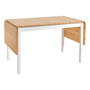 Rozkladací jedálenský stôl z borovice s bielou konštrukciou Bonami Essentials Brisbane, 120 (200) x 70 cm