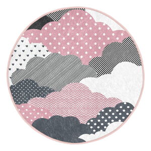 Ružový/sivý detský koberec ø 100 cm Comfort – Mila Home