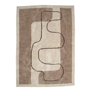 Hnedý/béžový bavlnený koberec 150x215 cm Bet – Bloomingville