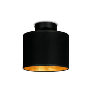 Čierne stropné svietidlo s detailom v zlatej farbe Sotto Luce Mika XS CP, ⌀ 20 cm