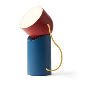 Červená/modrá LED stolová lampa (výška  14 cm) Orbe – Lexon