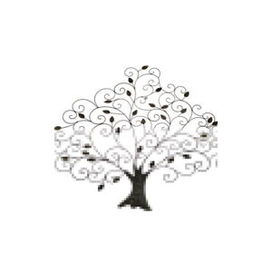 Kovová nástenná dekorácia Dakls Tree