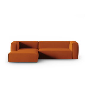 Oranžová zamatová rohová pohovka Mackay – Cosmopolitan Design