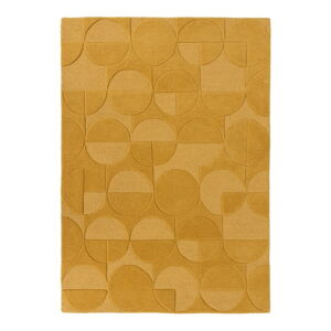 Žltý koberec z vlny Flair Rugs Gigi, 160 × 230 cm