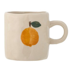 Biely/oranžový kameninový hrnček 230 ml Agnes – Bloomingville Mini