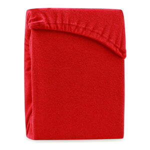 Červená elastická plachta na dvojlôžko AmeliaHome Ruby Siesta, 220-240 x 220 cm