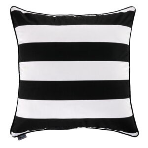 Čierno-biela obliečka na vankúš WeLoveBeds Belts, 60 × 60 cm