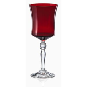 Súprava 6 červených vinných pohárov Crystalex Extravagance, 300 ml