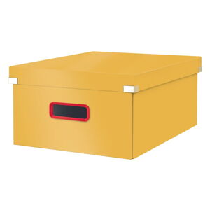 Žltá úložná škatuľa Leitz Cosy Click & Store, dĺžka 48 cm