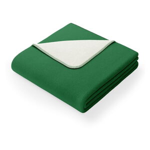 Zelená deka s prímesou bavlny AmeliaHome Virkkuu, 150 x 200 cm