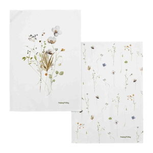 Bavlnené utierky v súprave 2 ks 50x70 cm Ikebana – Happy Friday