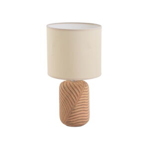 Stolová lampa v tehlovej farbe/krémovobiela s textilným tienidlom (výška  39 cm) – Casa Selección
