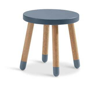 Modrá detská stolička Flexa Dots, ø 30 cm