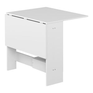 Rozkladací jedálenský stôl s bielou doskou 76x28 cm Papillon – TemaHome