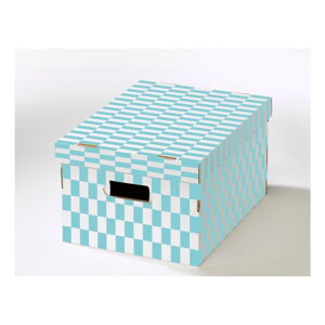 Sada 2 škatúľ s viečkom z vlnitej lepenky Compactor Joy, 40 × 31 × 21 cm