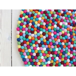 Guľôčkový vlnený koberec Wooldot Ball rugs Multi, ⌀ 140 cm