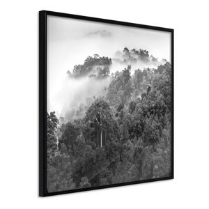Plagát v ráme Artgeist Foggy Forest, 20 x 20 cm
