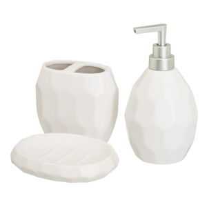 Biela keramická súprava doplnkov do kúpeľne – Casa Selección