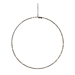 Čierna vianočná závesná svetelná dekorácia Markslöjd Alpha Circle, výška 30 cm