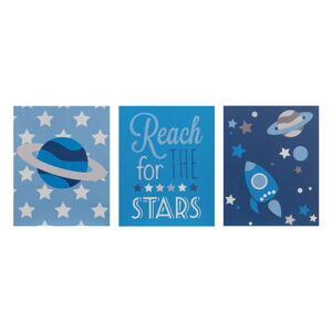 Detské obrázky v súprave 3 ks 16x20 cm Reach for the Stars – Premier Housewares