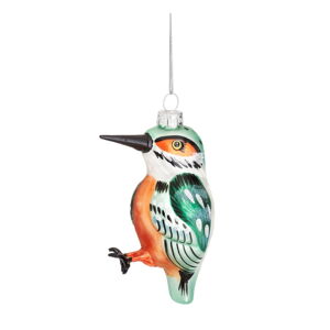 Sklenená vianočná ozdoba Kingfisher – Sass & Belle