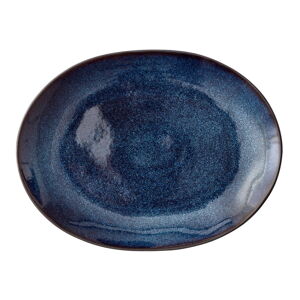Modrý kameninový servírovací tanier Bitz Mensa, 30 x 22,5 cm